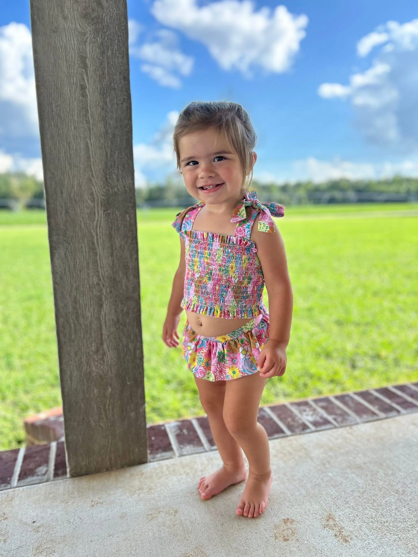 PINK TROPICS SWIM GIRL 2PC