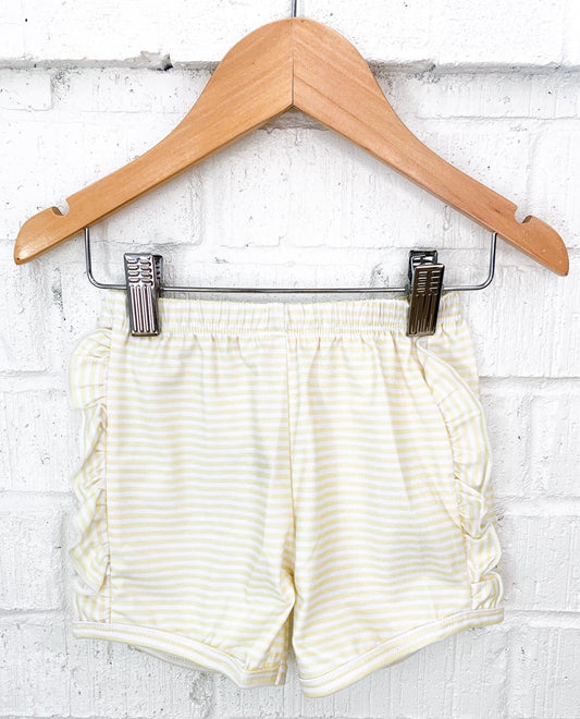 GIRLS YELLOW KNIT SHORTS