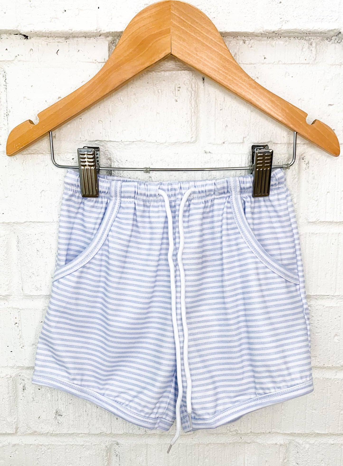 BOYS BLUE KNIT SHORTS