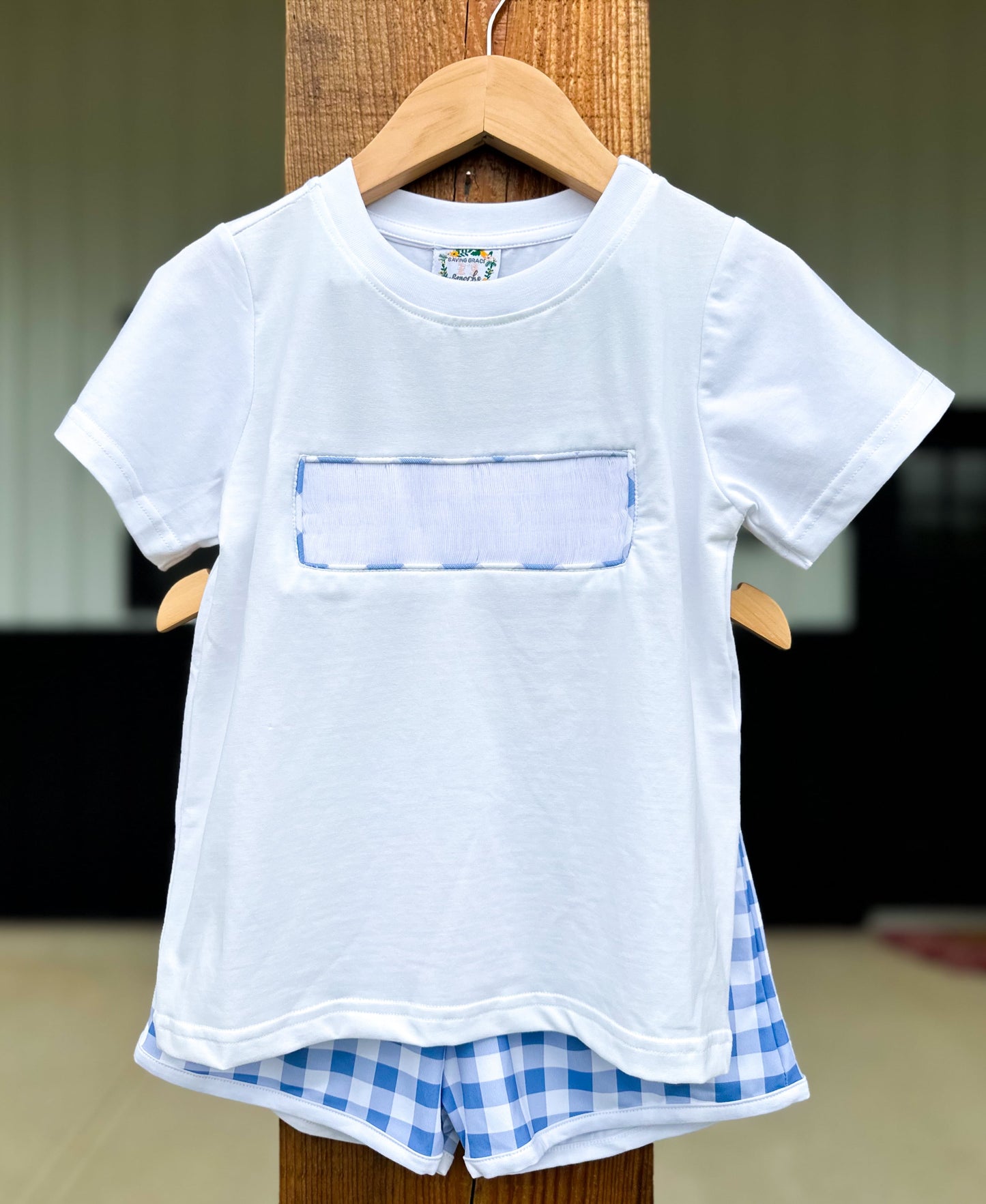 HAPPY HYDRANGEAS BOY SHORT SET (BLANK)