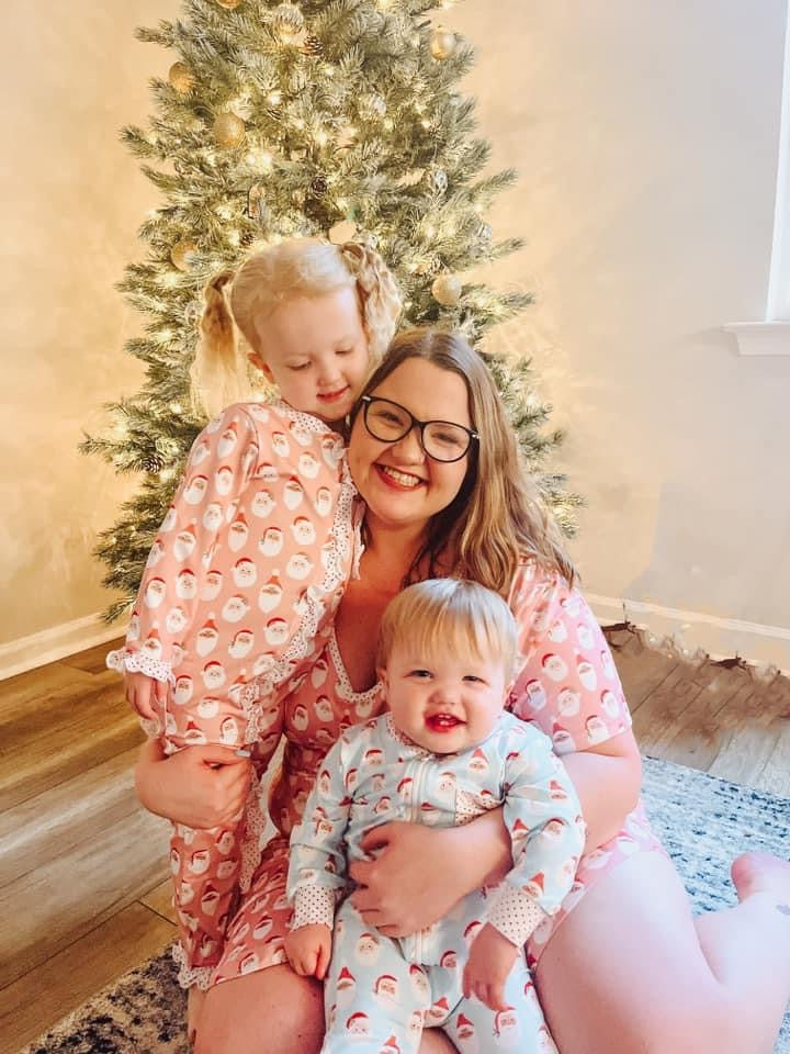 SANTA PAJAMAS MOM GOWN