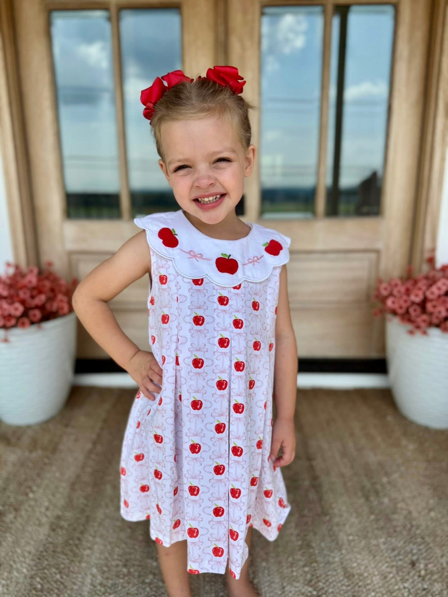 APPLE TRELLIS SCHOOL DRESS