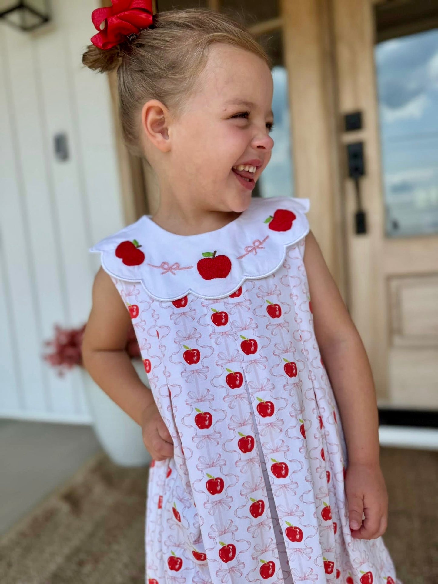 APPLE TRELLIS SCHOOL DRESS