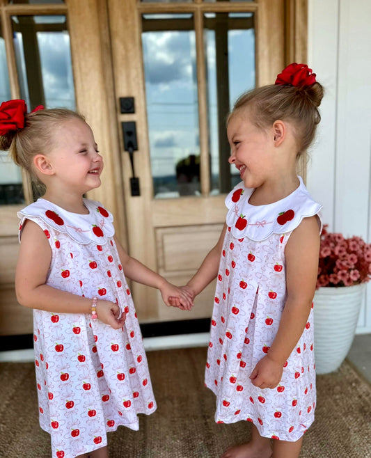APPLE TRELLIS SCHOOL DRESS