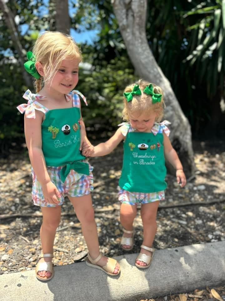 CHEESEBURGER IN PARADISE GIRL SHORT SET