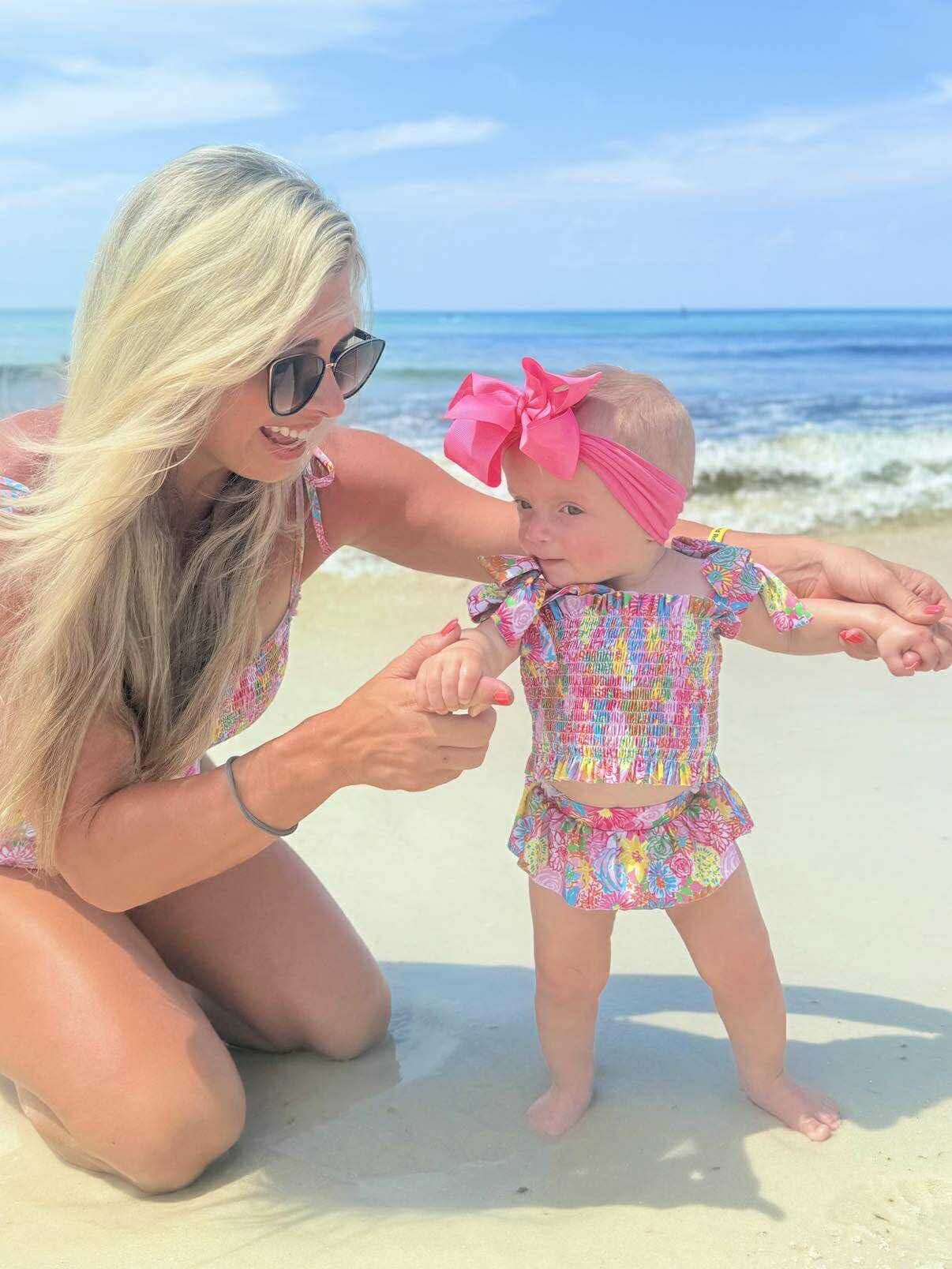 PINK TROPICS SWIM GIRL 2PC
