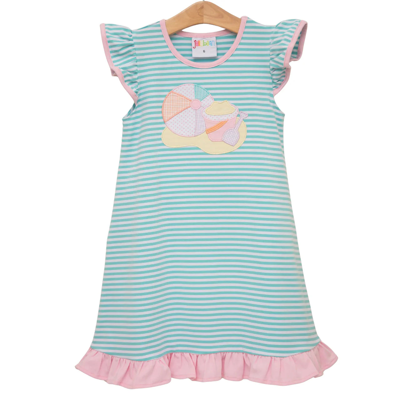 GIRL BEACH DAY FLUTTER DRESS