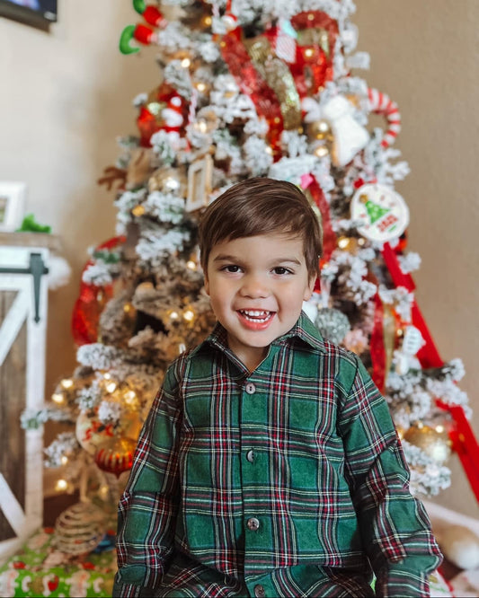 SILENT NIGHT BOY BUTTON UP