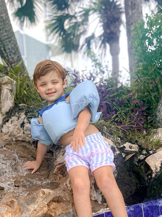 SUMMER STRIPED SWIM BOY TRUNKS