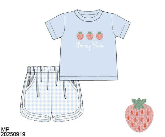 WS PO82: Boys Berry Cute Short Set