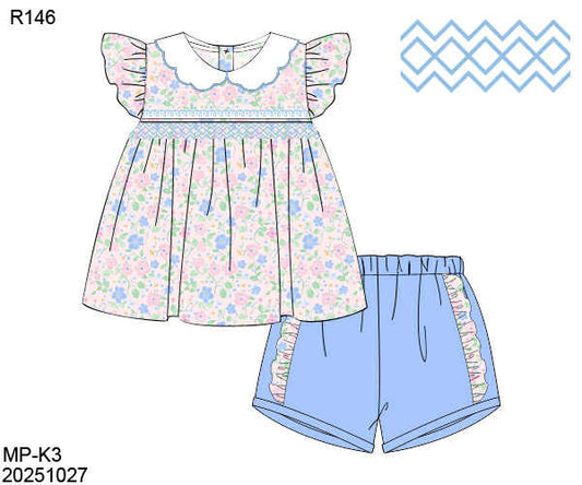 WS PO82: Girls Cottage Dreams Short Set