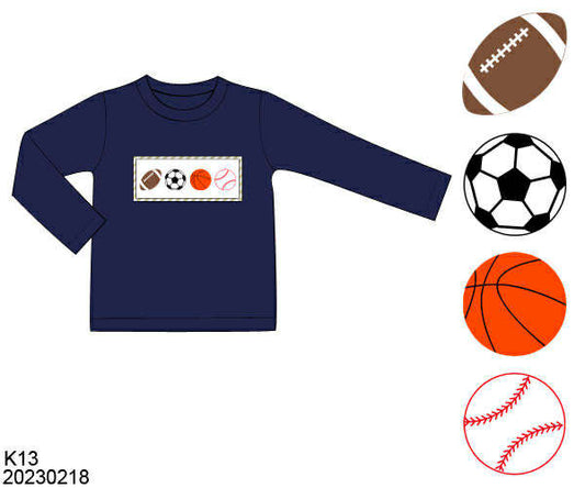 WS PO80: Boys Sports Smocked Shirt Only