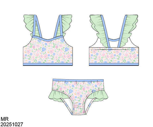 WS PO82: Girls Cottage Dreams 2pc. Swim
