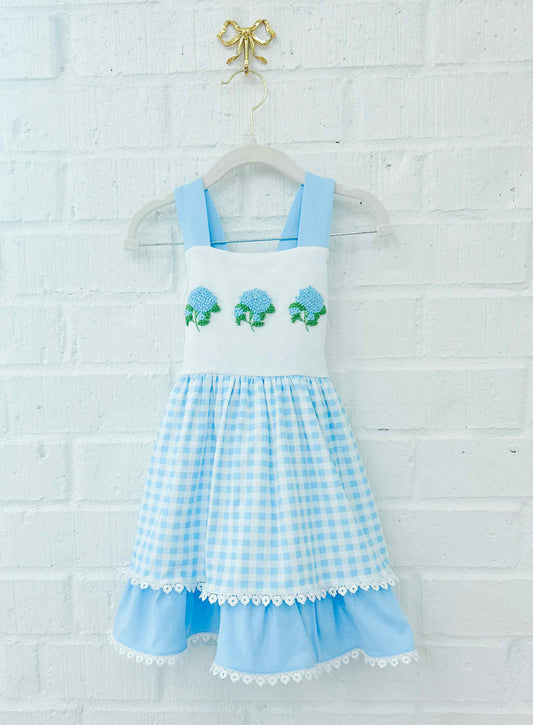FRENCH KNOT HYDRANGEAS DRESS