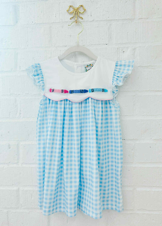 FRENCH KNOT CRAYONS DRESS