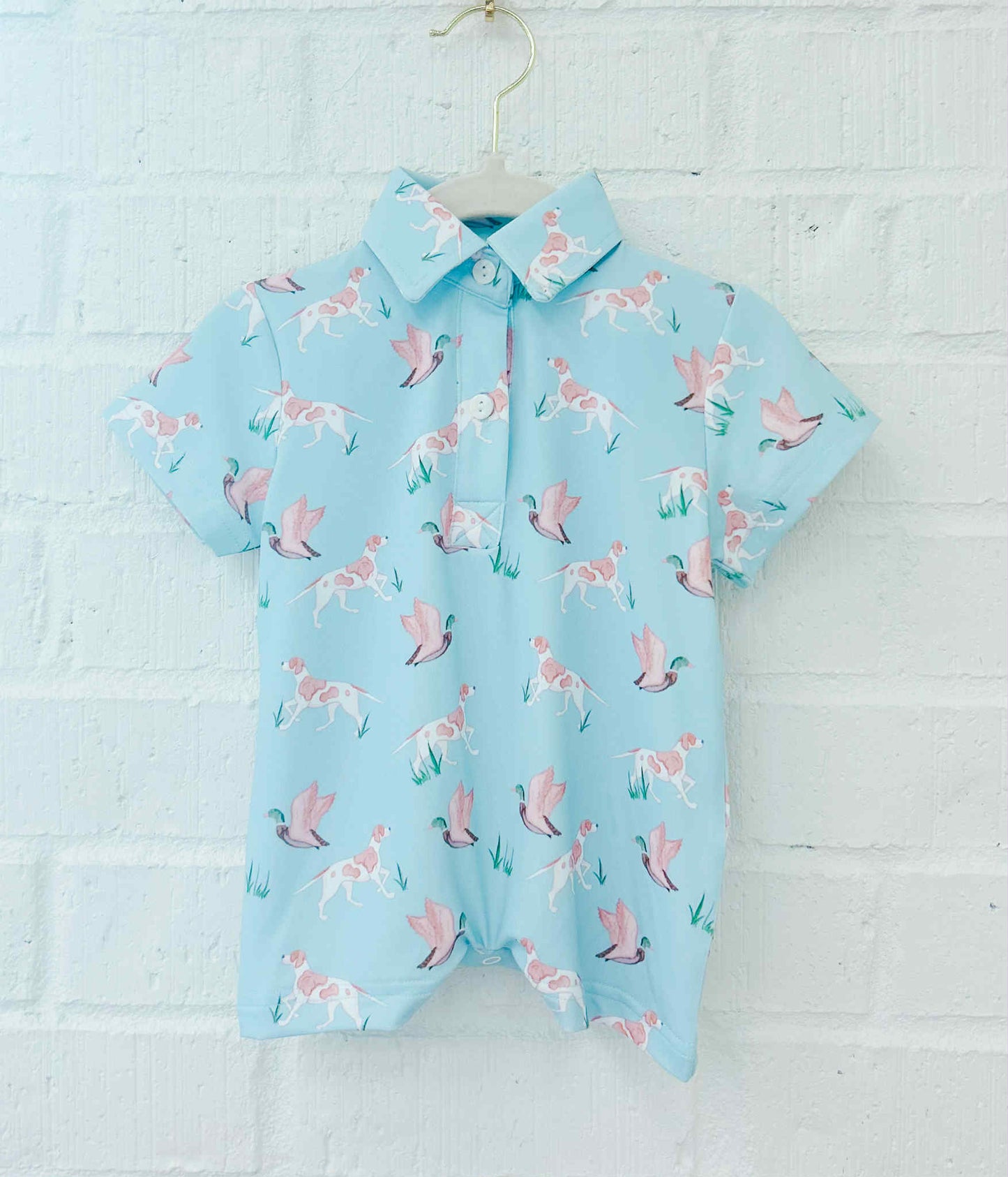 HUNTING DOG POLO ROMPER