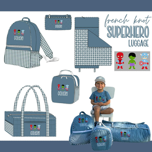 WS PO85: French Knot Superhero Luggage
