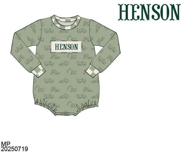 WS PO80: Boys Heavy Equipment Name Smock Bubble