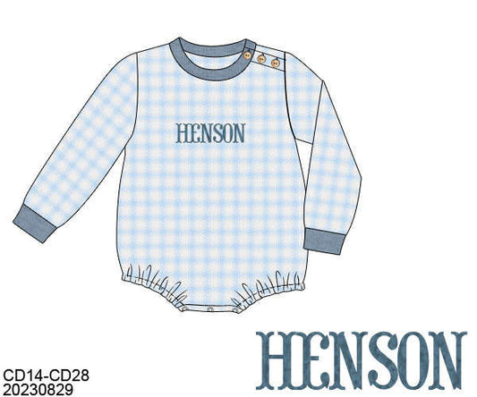 WS PO80: Boys Gingham Cardigan Bubble