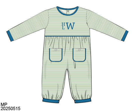 WS PO80: Boys Bluebell Meadow Romper