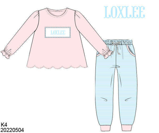 WS PO80: Girls Pink Name Smock Play Set