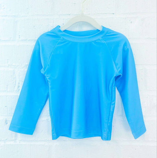 BLUE BOTANICAL FAMILY SWIM RASHGUARD SHIRT