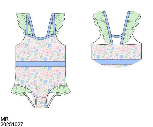 WS PO82: Girls Cottage Dreams 1pc. Swim