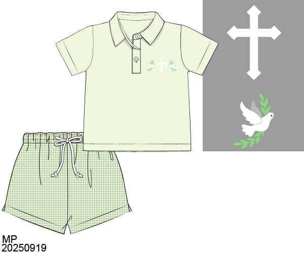 WS PO82: Boys Peace and Salvation Short Set