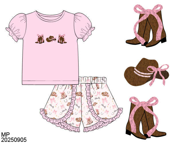 WS PO82: Girls Barn Party Short Set