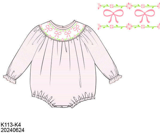 WS PO80: Girls Bow Trellis Bubble