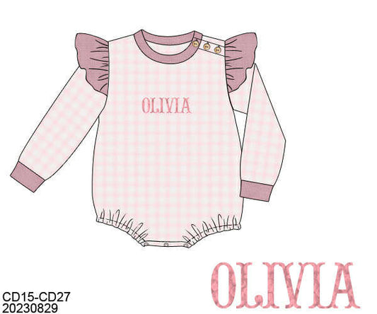WS PO80: Girls Gingham Cardigan Bubble