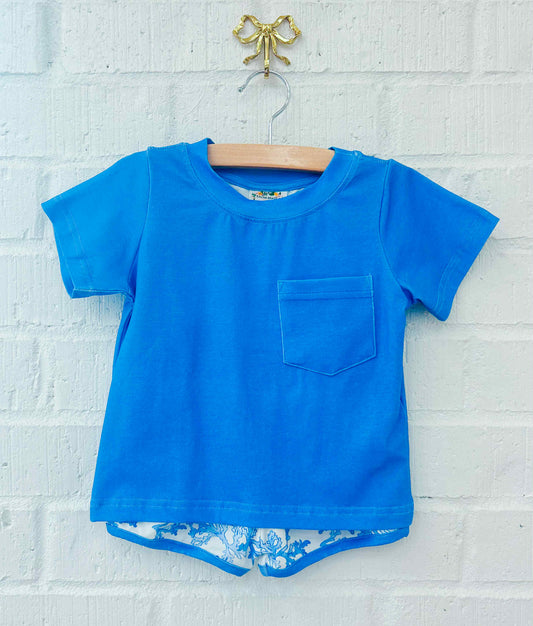 BLUE CORAL REEF BOY SHORT SET