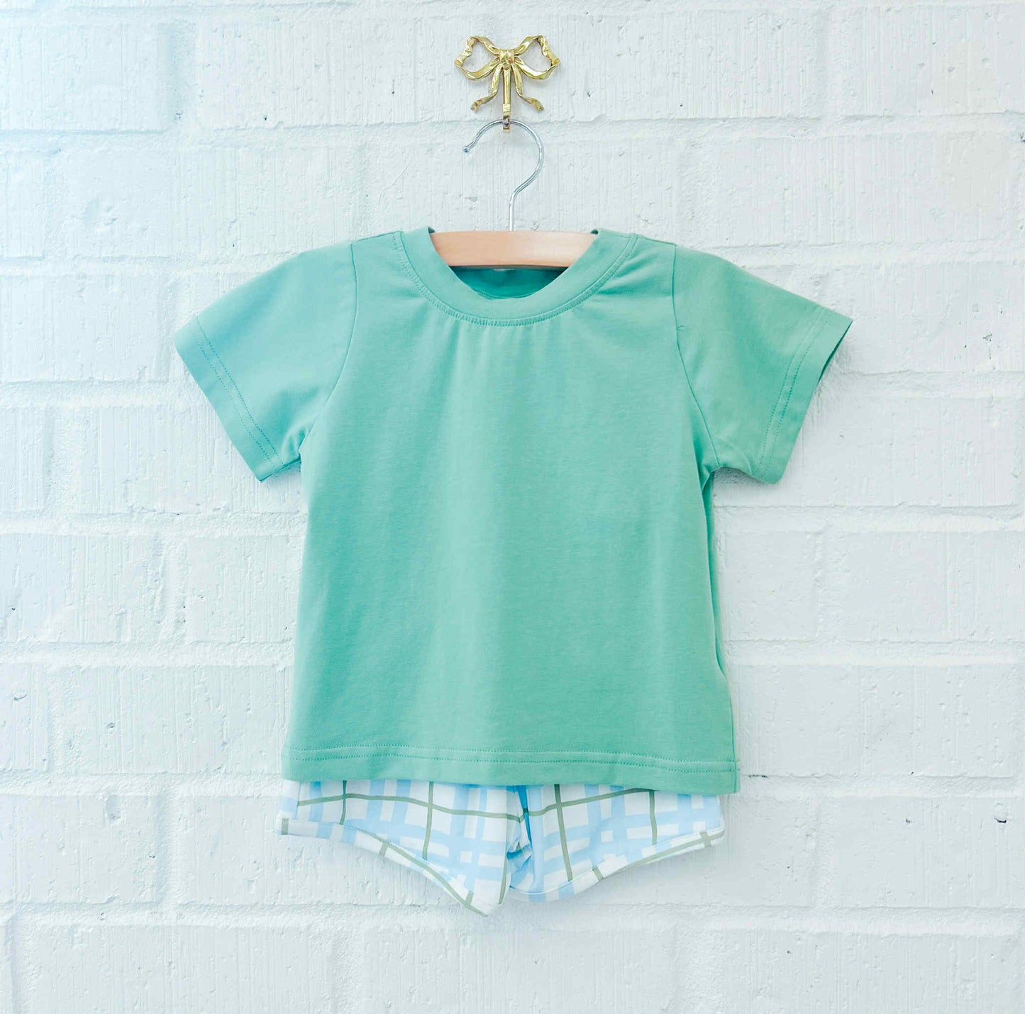 BUSHELS & PLAID BOY SHORT SET