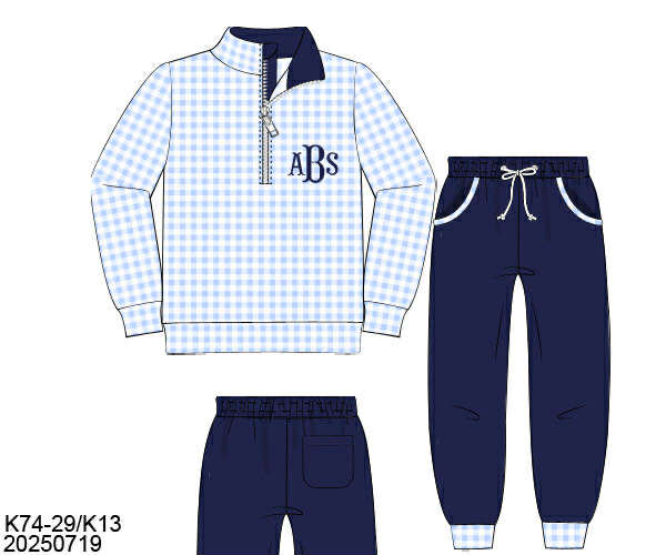 WS PO80: Boys Winter Jogger Set BLUE/NAVY