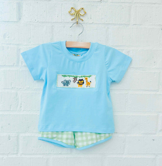SAFARI FRIENDS BOY SHORT SET