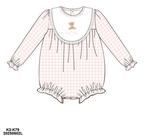 WS PO80: Girls Embroidered Bear Bubble
