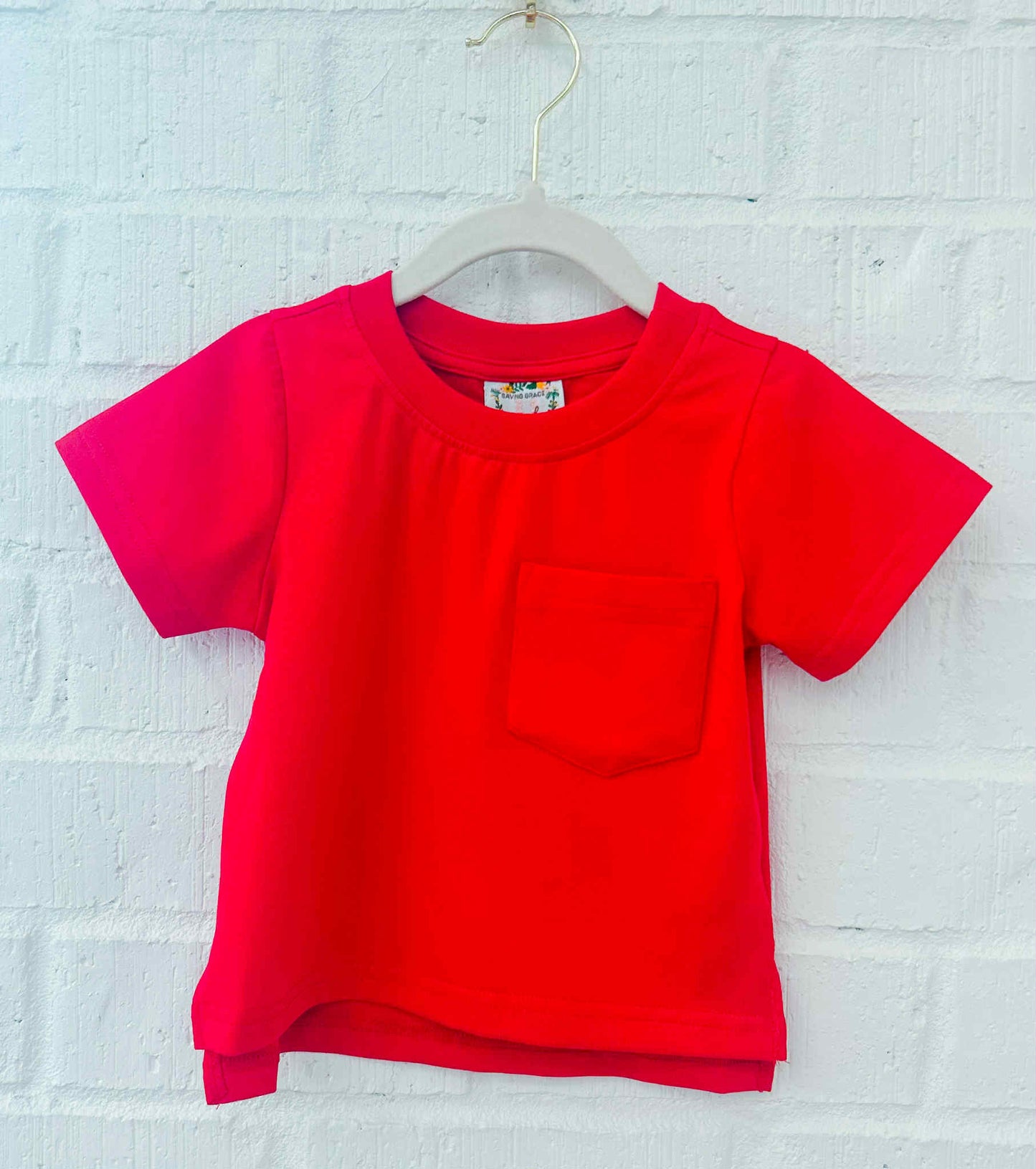 BOYS ROCKIN' RED SHIRT