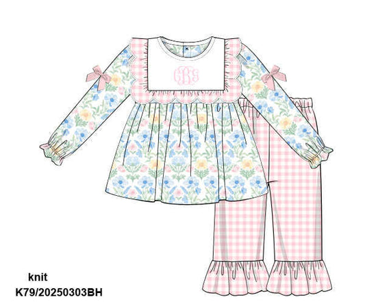 WS PO80: Girls Blossom & Blush Pants Set