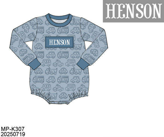 WS PO80: Boys Things That Go Name Smock Bubble