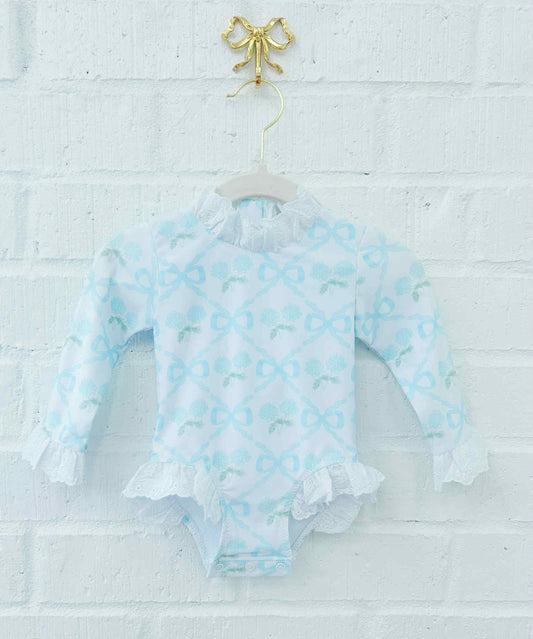 HYDRANGEA BLISS SWIM GIRL 1PC RASHGUARD