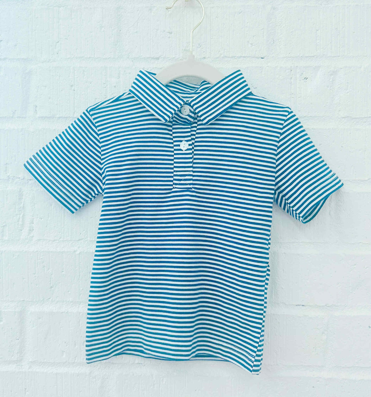 BOYS NAVY STRIPE POLO