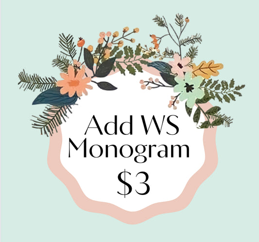 Add WS Monogram $3