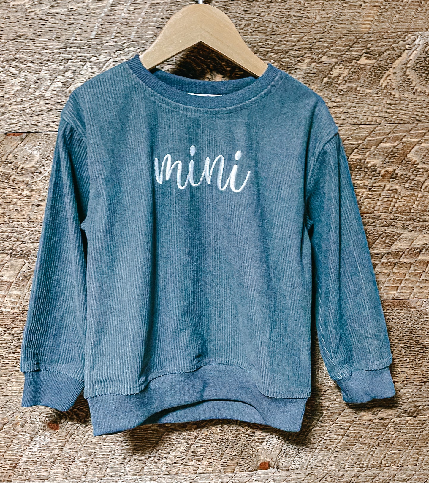 "MINI" CORDED SWEATSHIRTS