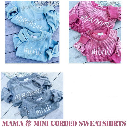 "MINI" CORDED SWEATSHIRTS