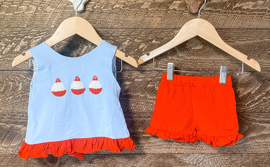 FRENCH KNOT BOBBER GIRLS SHORT SET